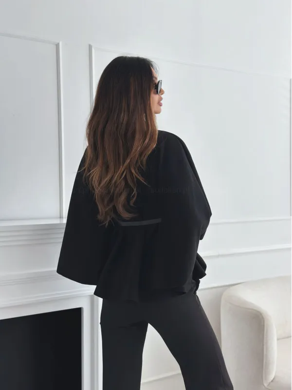 Mila Poncho med Bælte | Modernitet - Charm